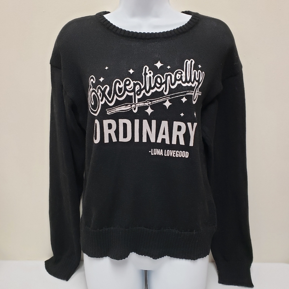 Harry Potter Womens Exceptionally Ordinary Luna Lovegood Sweater Size Large